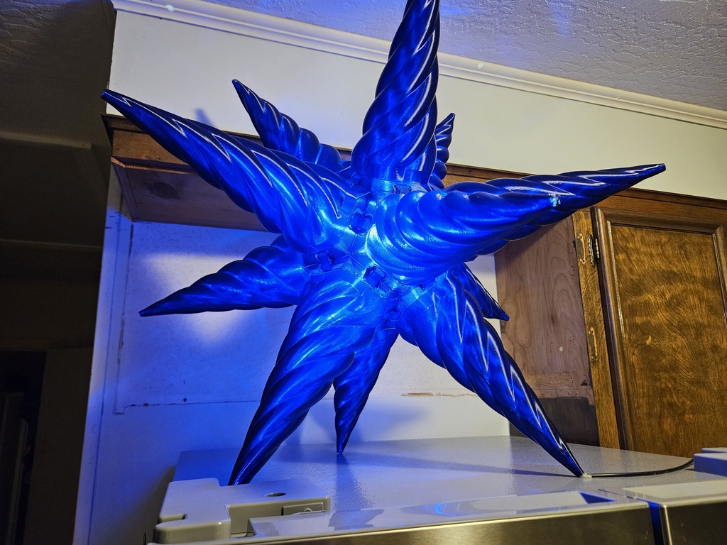 Large Blue Star Lit